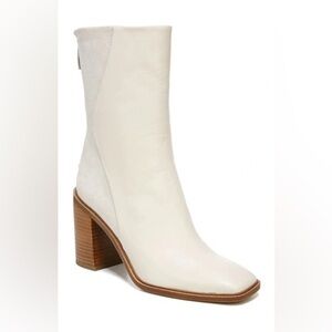 Franco Sarto Steviena Womens Leather Square Toe Mid-Calf Boots